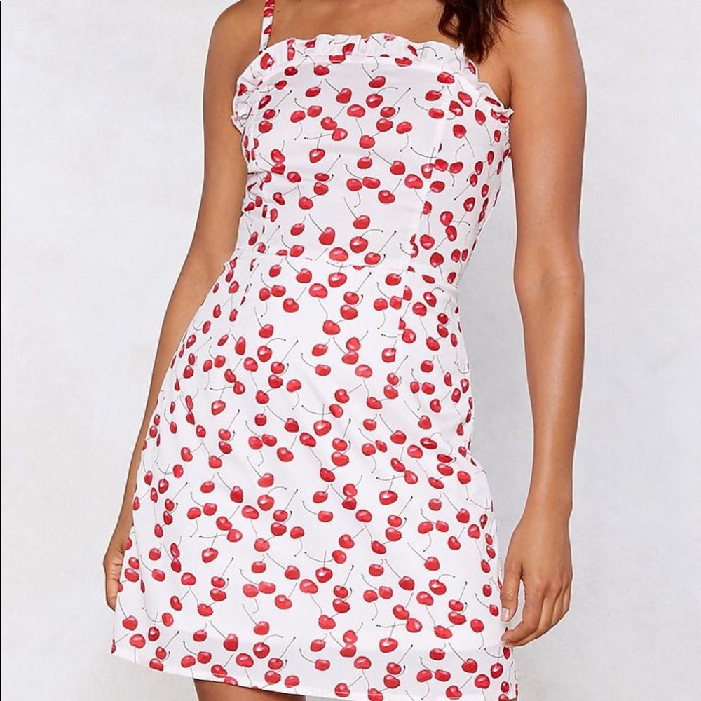 Nasty Gal Cherry Print Mini Dress